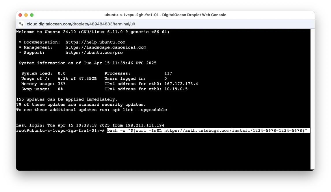 Telebugs installation script